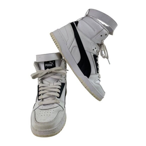 Puma Boys RBD Game 386172-01 White Basketball Shoes Sneakers Youth Size 6.5*Flaw - Picture 3 of 11